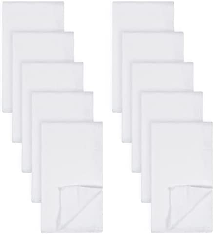 Gerber Unisex Baby Boys Girls Birdseye Flatfold Cloth Diapers Multipack White 10 Pack
