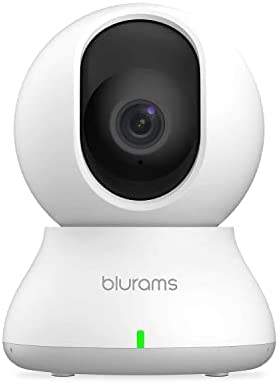 blurams Security Camera, 2K Indoor Camera 360-degree Pet Camera for Home Security w/Motion Tracking, Phone App, 2-Way Audio, IR Night Vision, Siren, Works with Alexa & Google Assistant