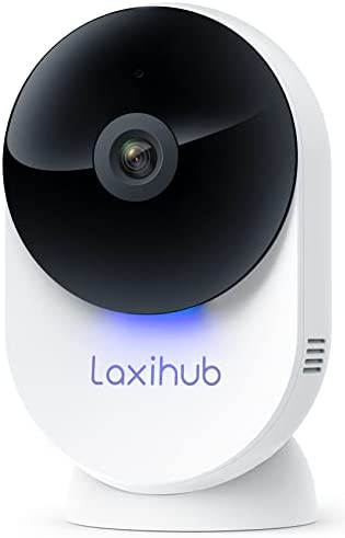 LAXIHUB 5GHz WiFi Security Camera Indoor Baby Monitor Cam White Home Pet/Dog/Cat Camera with App, 5Ghz/2.4Ghz Dual Bands,1080P FHD Night Vision, 2-Way Audio, Motion Detection Area Customized