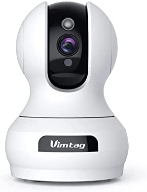Vimtag 2K Indoor/Pet Camera with 24/7 Live View&Record, HD Night Vision, Motion&Sound Detection for Baby/Dog Cam, Two Way Audio, Cloud/Micro SD Storage, Works with Alexa &2.4Ghz WiFi for Home Security