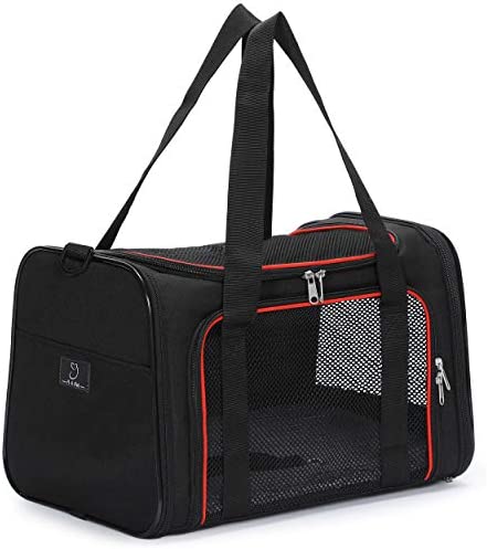 A4Pet Airline Approved Cat Carrier Dog Carriers,Removable Soft-Sided Portable Pet Travel Washable Carrier for Kittens,Puppies,Rabbit,Hamsters