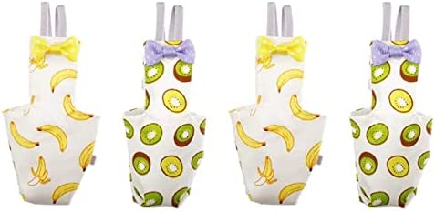 balacoo 4 Pcs Washable Diaper Cockatiel Diaper Pigeon Diaper Bird Harness for Cockatiel Nappies Bird Diaper,