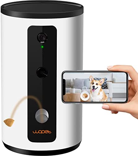 WOPET Smart Pet Camera:Dog Treat Dispenser, Full HD WiFi with Night Vision for Pet Viewing,Two Way Audio Communication Designed for Dogs and Cats,Monitor Your Pet Remotely