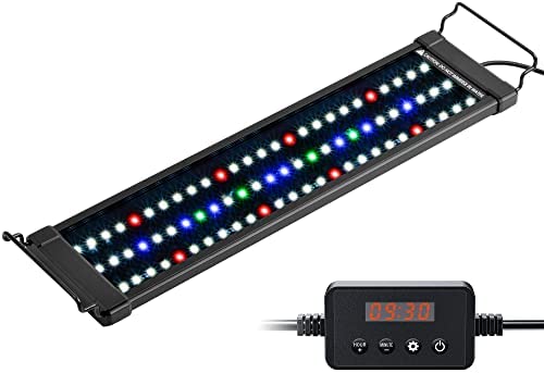 NICREW ClassicLED Plus Planted Aquarium Light, Full Spectrum LED Fish Tank Light with Timer Controller, Color Temperature Adjustable, 18 to 24 Inch, 15 Watts
