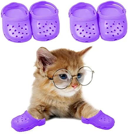 TiKToK Cute Cat Crocs Candy Color Cat Sandals Only for Cats, Pet Decorative Crocs for Small Cats and Dogs Photo Shoot