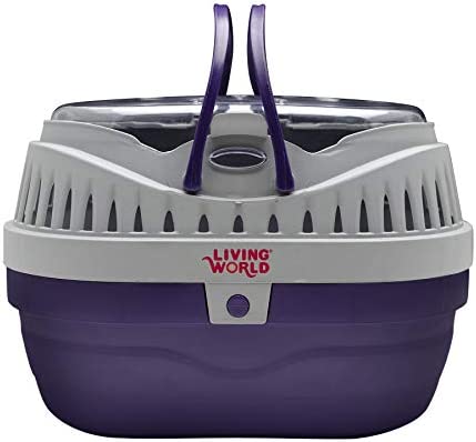 Living World Pet Carrier, Purple/Grey