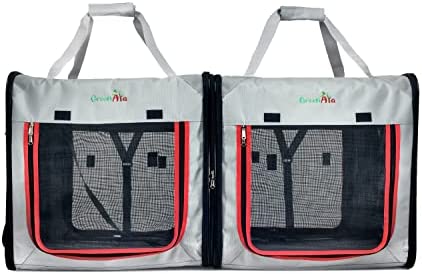 Double Pet Carrier for Cats and Dogs – Use Individually or Zip Together for Large Travel Pet Carrier – Lightweight Connect Carrier – Compact – Carry Case Included