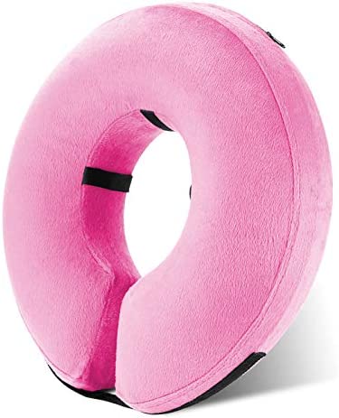 Katoggy Inflatable Dog Collar, Soft E-Collars for Dogs After Surgery, Adjustable Blow up Donut Dog Cone Collar for Small/Medium/Large Dogs and Cats
