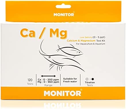 Monitor Calcium/Magnesium Low Salinity (0-5 PPT) Test KIT (120 Tests) – Monitor Aquarium and aquaculture Water Quality