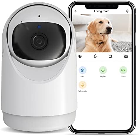 EDSACE Pan Tilt WiFi Dome Security Camera, 360 Degree Smart Indoor Camera,Human and Pet AI Recognition,2-Way Audio,Ideal for Baby Monitor and Pet Monitor Camera