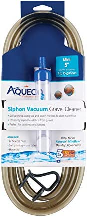 Aqueon Aquarium Siphon Vacuum Gravel Cleaner Mini – 5 Inches