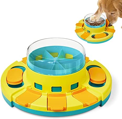 Potaroma Dog Puzzle Toy 2 Levels, Slow Feeder for Large Small Dogs, Dog Food Treat Feeding Toys for IQ Training, Dog Entertainment Toys, 4.2 Inch Height