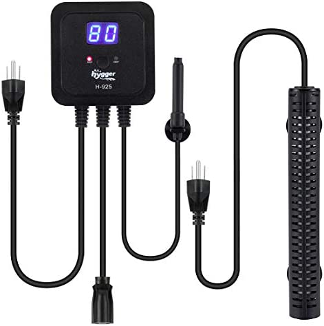 hygger 300W Aquarium Heater with External Digital Temperature Controller Reef Saltwater Fish Tank Heater for 30-60 Gallon Tank