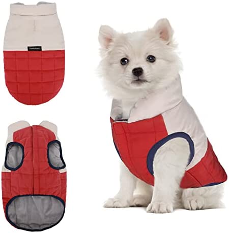 Thankspaw Dog Winter Coat Stylish Dog Vest Extra Warm Dog Cold Weather Jacket Soft Comfortable Dog Apparel for Winter for Small Medium Dogs