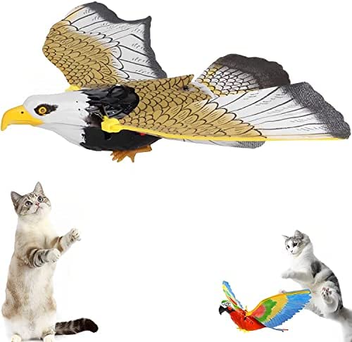 XIDIAK Flying Bird Cat Toy with Lights and Sound, 2023 New Simulation Bird Interactive Cat Toy for Indoor Cats, Interactive Electric Hanging Flying Bird Toy for Kitten Play Chase Exercise