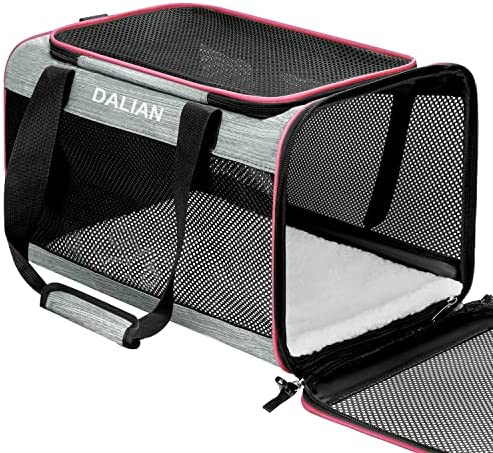 DALIAN Dog ​Soft-Sided Carriers,Cat Carrier Airline Approved Pet Carrier,Dog Carrier Soft-Sided Pet Travel Carrier Maximum Pet Weight 18 Pounds