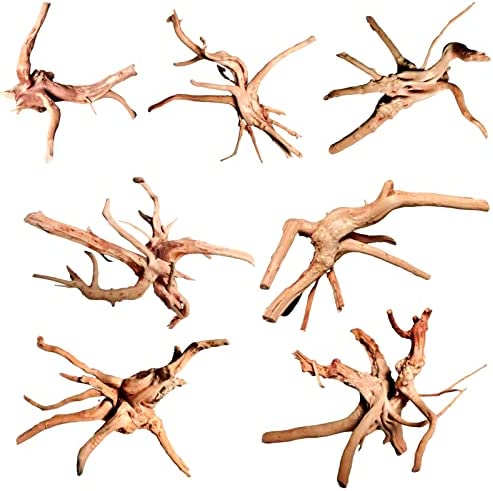 WDEFUN Driftwood for Aquarium Decor Natural Spider Wood Branches for Fish Tank Decorations 7 PCS (4-8 inch)…
