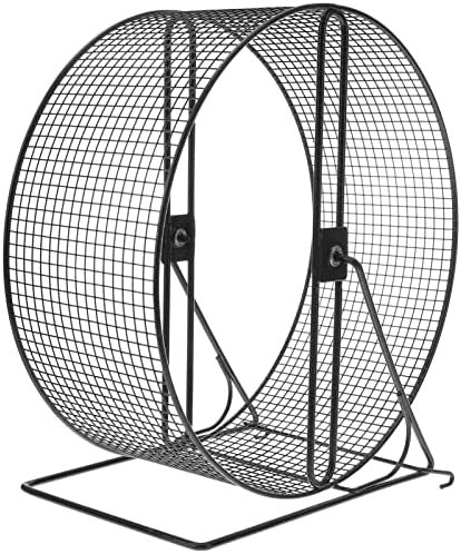 POPETPOP Hamster Running Exercise Wheel- Silent Guinea Pig Exercise Wheel with Rack Small Animals Running Wheel Toys for Hamsters, Hedgehogs, Rats