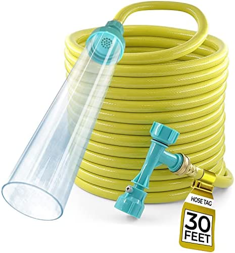 Gravel Vacuum for Aquarium Fish Tank Cleaning Tool Kit Aquarium Water Changer Siphon with Water Control Valve Heavy Duty Aquarium Gravel Cleaner Fish Tank Accessories – 30 Ft Hose