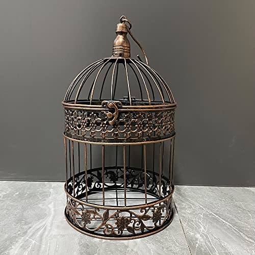 Iron Bird Cage for Wedding Decor and Flower Cage Decor Perfect Props for Hanging Flower Frames Indoor and Outdoor Decoration at Wedding Parties (Bronze)