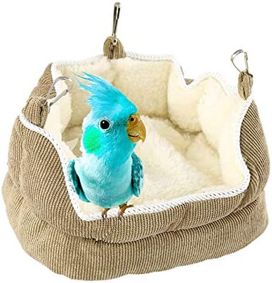 Super Soft Pet Hammock Hanging Bird Nest Cage Bed,Winter Warm Plush Parrot House Snuggle Hut Tent,Birdcage Bedding for Small Animal Budgie Parakeet Cockatiel Conure Cockatoo Lovebird Finch Canary