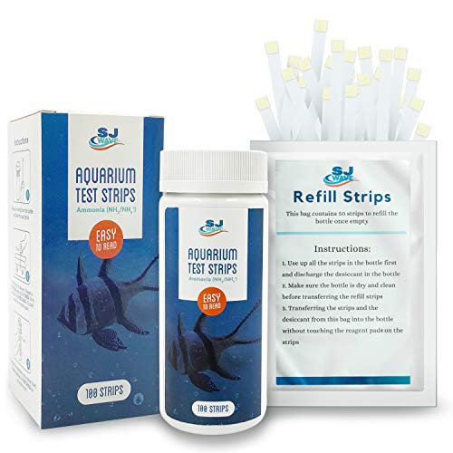 Aquarium Ammonia Test Strips | Fast and Accurate Water Quality Ammonia Testing Kit for Saltwater & Freshwater Aquariums & Fish Tanks – Ammonia Test Kit for Aquarium Helps Keep Fish Safe (100 Strips)