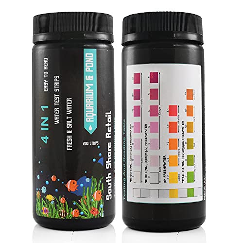 200 Aquarium Test Strips – for Fish Tank or Pond – Lowest Price Per Strip On Amazon! – High Accuracy – Tests for Nitrate, Nitrite, PH, and Water Hardness – Aquarium Water Test Kit