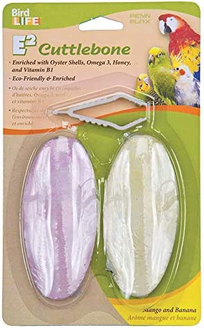 Penn Plax E2 Mango & Banana Cuttlebones, Pack Of 2 Cuttlebones, BA656
