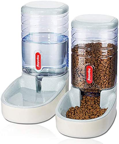 Automatic Pet Feeder Small&Medium Pets Automatic Food Feeder and Waterer Set 3.8L, Travel Supply Feeder and Water Dispenser for Dogs Cats Pets Animals