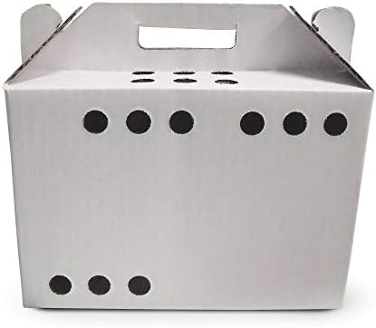 Cardboard Pet Carriers for Small Animals, Hamsters, Gerbils, Birds, Reptiles, NOT CATS, 10in x 6.75in x 5.5in, 12/Case