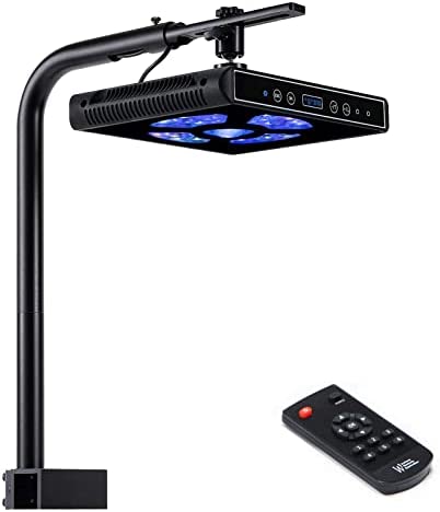 hipargero Aquarium Lights-100 watt 5 Channels Sunrise Sunset Moonlight Reef Lights for Corals SPS LPS Saltwater Tank (Black)