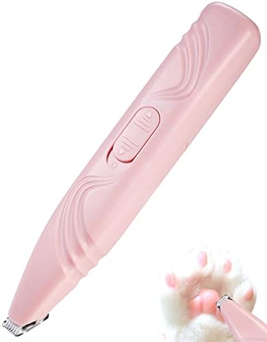 LEYOUFU Dog Paw Trimmer for Grooming, Cordless Electric Small Pet Grooming Clippers Hair Trimmer for Dogs Cats, Low Noise for Trimming Pet’s Hair Around Paws, Eyes, Ears, Face, Rump (Pink)