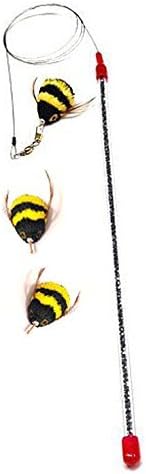 Go Cat Da Bee Teaser Wand and Two Extra Bee Attachments from The Maker of Da Bird and Cat Catcher – Value Pack