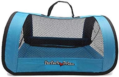 Perfect Petzzz – Tote for Lifelike Stuffed Interactive Pet Dogs and Cats, Nylon and Mesh Carrier for Pet Animals,Zippered Carrying Case Accessory-Blue