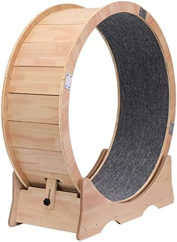 ZYDDNH Cat Treadmill Exercise Wheel Cat Wheel Cute Cat Furniture Pet Toy Cat Toy Cats Loss Weight Device (Diameter 30.3“X12)