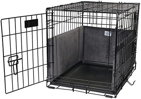 Pet Dreams Dog Crate Bumper – Wire Dog Crate Accessories, Dog Crate Training Pads for a Safe & Comfortable Crate, Dog Tail Protector (Graphite Grey, X Small 18 Inch Dog Crate Bumper Pads)