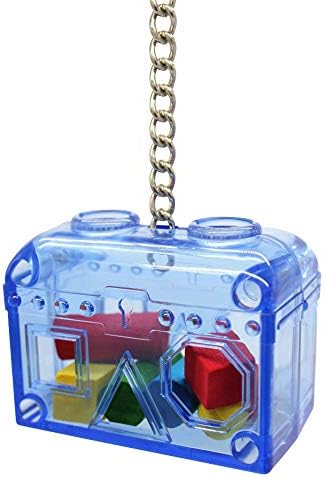 Sweet Feet and Beak Large or Small Treasure Chest – Perfect Bird Cage Toy Colorful, Safe, Easy to Install – Washable, Refillable, Non-Toxic, Foraging Box – Cage Accessories