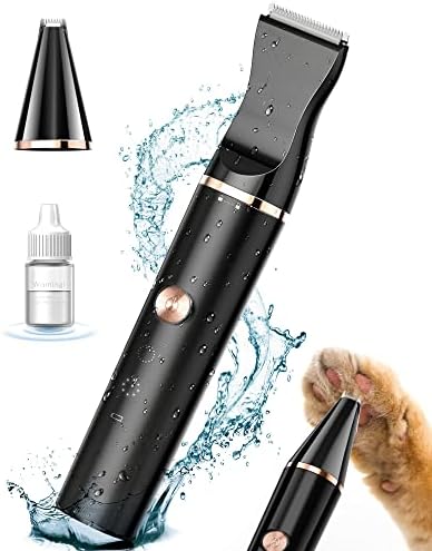 oneisall 2 Speed Cat Clippers with Double Blades, Cordless Small Cat Paw Trimmer, Low Noise for Trimming Dog’s Hair Around Paws, Eyes, Ears, Face, Rump-Black