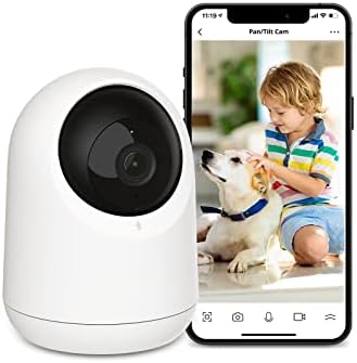 SwitchBot Baby Monitor Indoor Camera, 360-degree 1080P Pan Tilt Smart WiFi(2.4G) Pet Camera for Home Security with Motion Detection, Night Vision, Two-Way Audio, Works with Alexa & Google Assistant