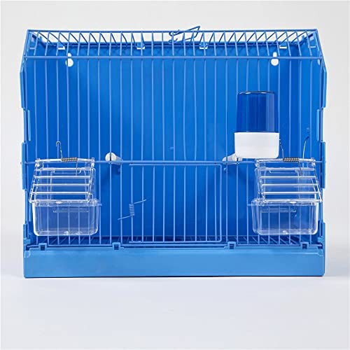 Bacthom Disply Outdoor Small Bird Cage for Cockatiel, Canary, Finch, Lovebird, Parrotlet Birdcage with Food Drink Accessories 15Inch Blue